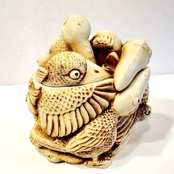 Harmony Kingdom Trinket Box Birds Teacher's Pet By Peter Calvesbert retired 1994 - Picture 3 of 16